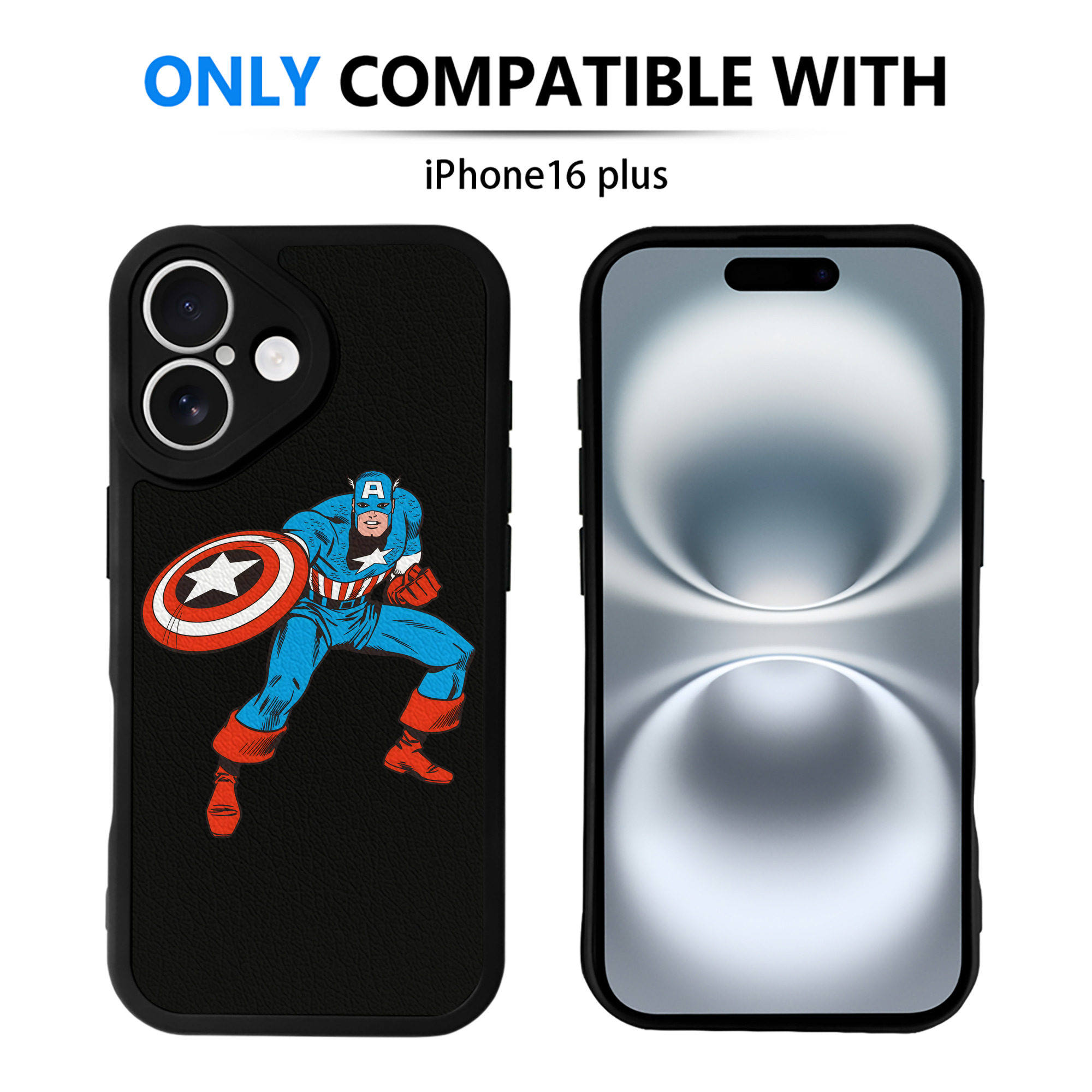 （画像用） アベンジャーズ The Avengers 【iPhone 16シリーズ対応】シリコンスマホケース（レザー調） 材質：シリコン